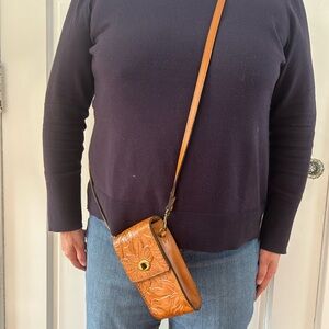 Patricia Nash Embossed Leather Crossbody Bag